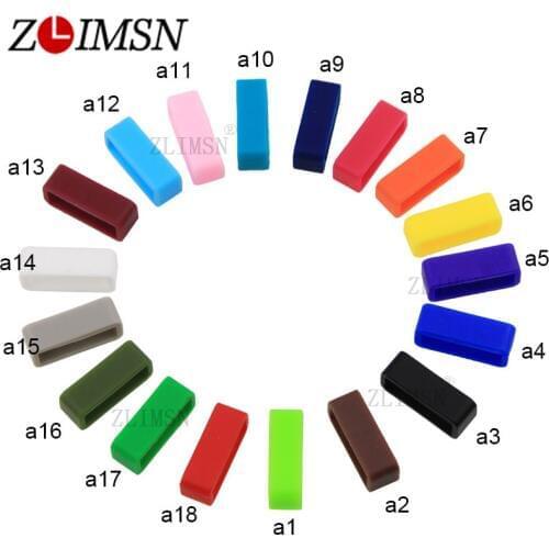 ZLIMSN 20pcs Silicone Watchbands Rubber Watch Band Strap Men Women Small Rubber Loop Holder Locker 14-26mm Watches Accessories