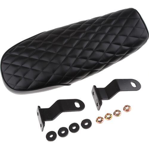 Motorcycle Cafe Racer Seat Flat Saddle For Vintage Street Bike Motorcycle Seat Rhombus Seat Saddle