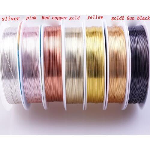 Silver Gold Color Beading Copper wire for DIY Necklace Bracelets Craft Making Jewelry Cord String Accessories