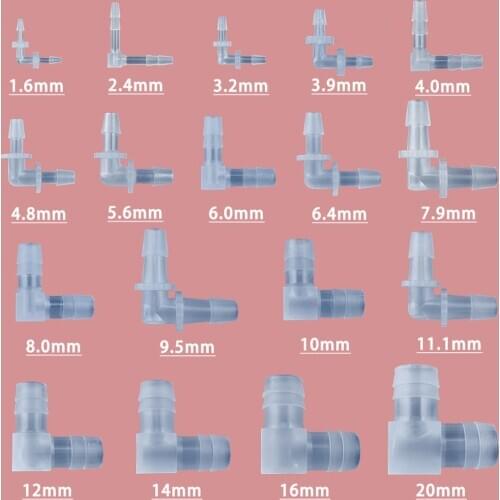 Equal 90 Degree Elbow Connectors Plastic Aquarium Fish Tank Aerator Fittings Air Pump Pagoda Hose Joints Garden Irrigation Tool