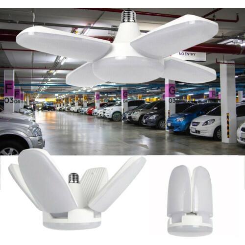 45W/ 60W/ 80W LED Garage Light E27/ E26 Colorful Workshop Ceiling Lights Fixture Deformable Lamp Lampen Industrieel AC 85-265V