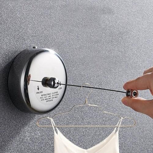 Clothesline Clothes Drying Rack Rope Storage Stainless Steel Retractable Clotheslines Clothes Dryer Organiser Laundry Hanger