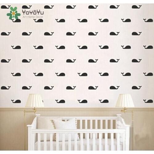 YOYOYU 30PCS A Set Marine Style Wall Decal Cartoon Wall Decor Whale Fish Decoratio DIY Wall sticker for kids YO069