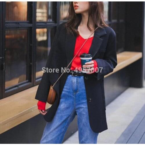 ElfStyle Top Quality Fashion Blogger Double- Breasted Suit Blazer - Women 2020 ElfStyle OL/Casual Blazer Outerwear Top