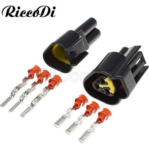 1-20 Kit Sets FW-C-3M-B FW-C-3F-B Furukawa 3 Pin Way Black Male Female Waterproof Auto Electrical Wire Connector Plug