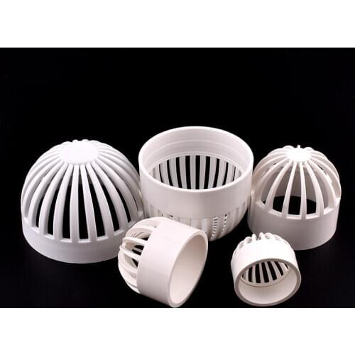 1-3pcs 20-110mm White PVC Breathable Cap Aquarium Tank Permeable Screen Filter Isolation Screen PVC Drain Pipe Pervious Cap