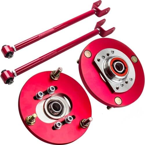 2x Adjustable Rear Control Arms + Front Camber Plate For BMW 3 Series E46 1998-2005 For 316, 318, 320, 323, 325, 330, M3