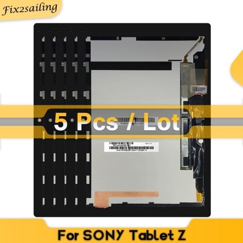5 pcs 5Pieces 100%Tested For Sony Xperia Tablet Z SGP311 SGP312 SGP321 Z1 With Frame LCD Display With Monitor Touch Screen Panel