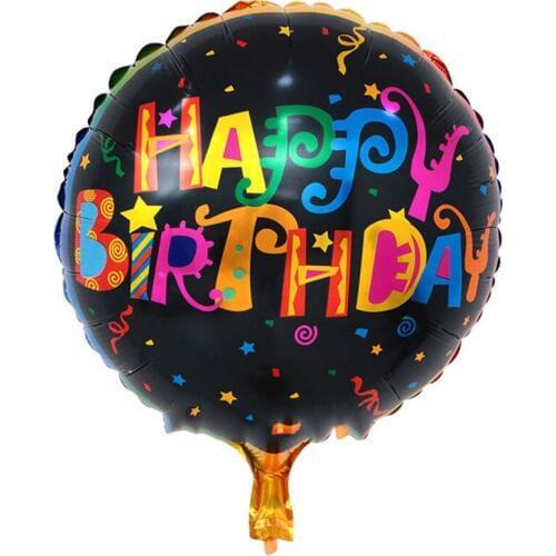50pcs/lot 18inch happy birthday balloons Helium aluminium balloon birthday party decorations kids toys supplies