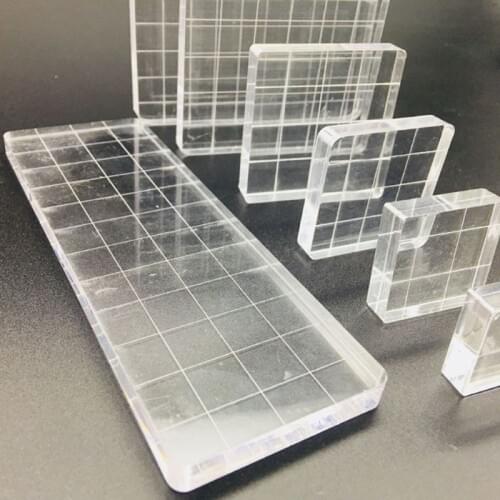 7pcs/set Transparent Acrylic Block DIY Crafts Seal Stamp Scrapbooking Photo Album Decor