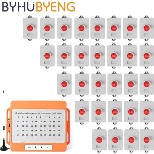 BYHUBYENG 30 Buttons 1 Receiver Building Lift Construction Wireless Site Elevator Call Long Range Receiver Host For Bell