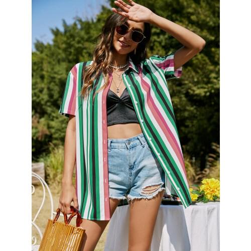Женские рубашки в полоску DBHFYK China At AliExpress