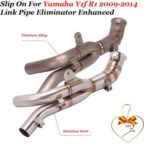 For Yamaha Yzf R1 2007-2014 Motorcycle Exhaust System Modify Catalyst Middle Connection Tube Exclude Enhanced Slip-On Eliminator