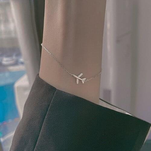 Women Jewelry Plane Bracelet 2021 New Design Silvery Plating Hot Selling Charm Bracelet For Girl Lady Gifts