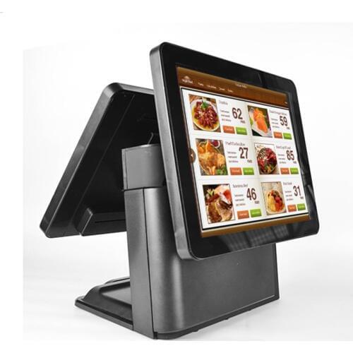 Epos system dual screen 15inch retail pos system for supermarket