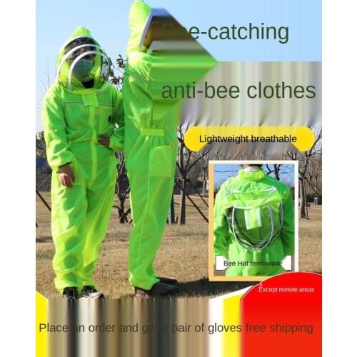 Fluorescent green beekeeping suit Breathable beekeeper clothes for bee clothes farm suit bee in summer beekeeping tools