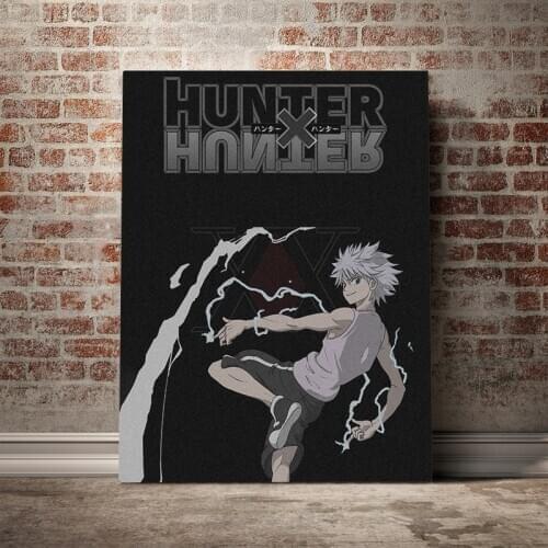 Hunter x Hunter Killua Zoldyck HxH anime Framed Canvas wall Art decor Living room Bedroom Home Decoration wooden frame Painting
