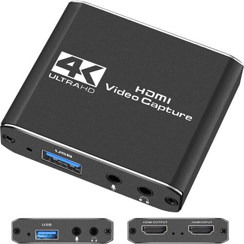 URVNS Video Capture Card for Live Streaming 1080P 4K USB3.0 HDMI Video Capture Card Switch Game for PS4 Xbox Recording Box