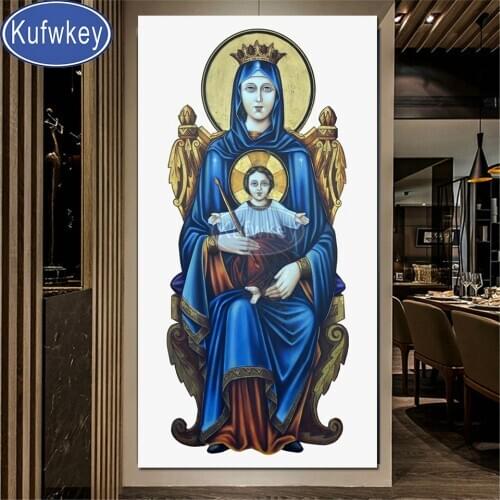 Full Square/Round Diamond Painting Mary Our Lady 5d Diy Cross Stitch Resin Handcraft Embroidery Needlework Mosaic set Religion