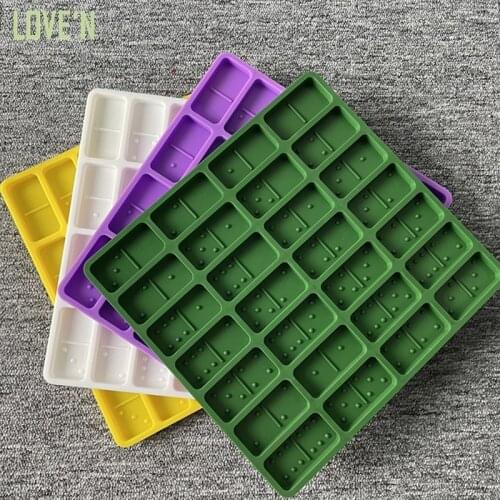 LOVE'N LV006D diy glitter items Molding mould Jumbo size Domino double 6 Silicone Mold for Craft Epoxy Resin art