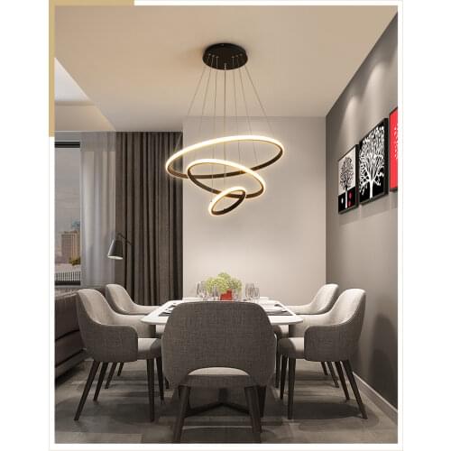Modern led chandelier chandelier ring ceiling chandelier lighting living room dining room lamps