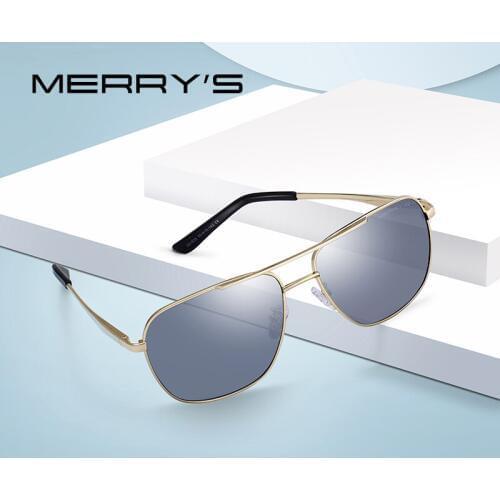 MERRYS Men Classic Square Sunglasses HD Polarized Sun glasses For Driving Luxury Male Eyewear UV400 Protection S8312