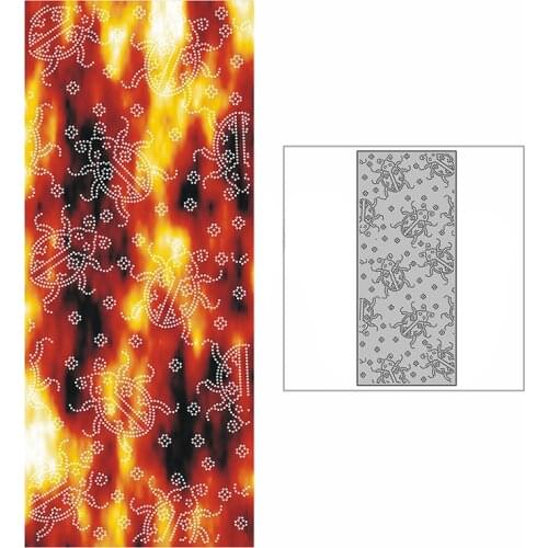 New Slim Spotted Ladybugs Background Plate Craft Embossing Mold 2021 Metal Cutting Dies for DIY Scrapbooking Album Card Making