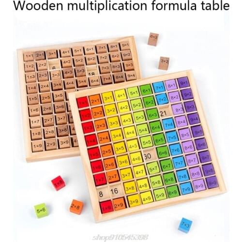 Montessori Educational Wooden Toys Kids 99 Multiplication Table Math Arithmetic M30 21 Dropshipping