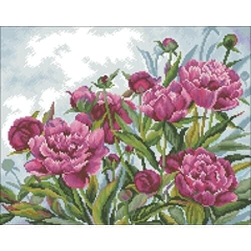 Peony patterns Counted Cross Stitch 11CT 14CT 18CT DIY Chinese Cross Stitch Kits Embroidery Needlework Sets