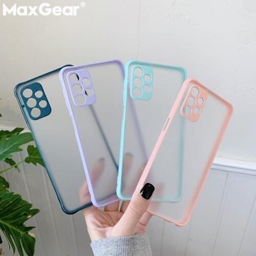 Anti-Shock Bumper Matte Transparent Case For Samsung Galaxy A52 5G A72 A32 4G A12 A71 A31 S20 Plus S21 Ultra Note 20 Clear Cover
