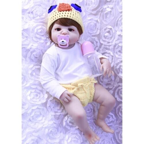 23inch Realistic silicone reborn baby doll 57cm handmade bathe baby girl dolls gift children play house toys birthday Xmas gifts