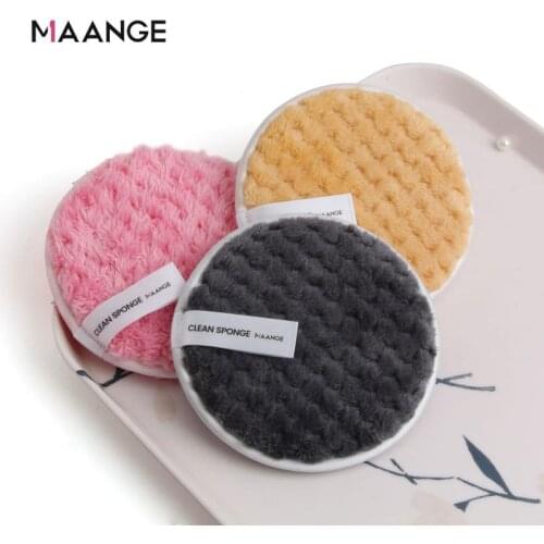 1PC Lazy Makeup Remover Double-sided Microfiber Makeup Remover Puff Face Cleansing Sponge Cleaner Tools