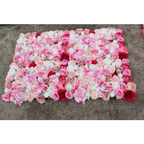 SPR wedding flower wall backdrop new arrival Artificial silk rose stage decoration arrangement decorative flore