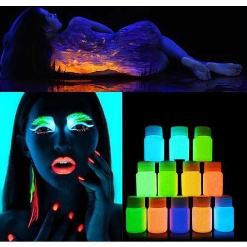 Hot 20ml UV Glow Neon Face Body Paint ink Fluorescent Bright Fluo Irradiate luminescent Party Festival Decoration Party Makeup