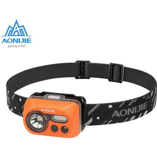 AONIJIE Waterproof Lightweight Headlamp Sensitive LED Headlight Flashlight Sensor Light E4031 For Running Fishing Camping Hikin
