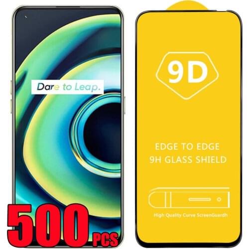 500pcs 9D Tempered Glass Full Glue Cover Film Screen Protector For OPPO Reno 6 6Z 5 Lite 5A 5F 5K 5Z Realme V11 V13 V15 V25 K9