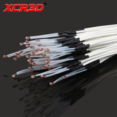 XCR3D 3D Printer Parts 100K B3950 ohm NTC Thermistor Cable 1m/2M with DuPont Terminal Temperature Sensor for heated 1PCS
