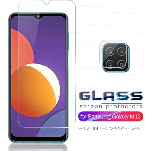 Camera lens protectors for samsung galaxy m12 m 12 2021 sm-m127f/ds 6.5'' full screen protective tempered glass film guard cover