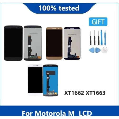 Original LCD Display For Motorola5.5" Moto M XT1662 XT1663 LCD Display Screen With Touch Screen Assembly Black Gold White LCD