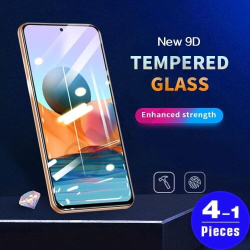 1-4Pcs protective film for Redmi 10X 5G tempered glass redmi note 10 10S 9 pro Max 9S 9T 8 8T 7 7S phone screen protector Glass