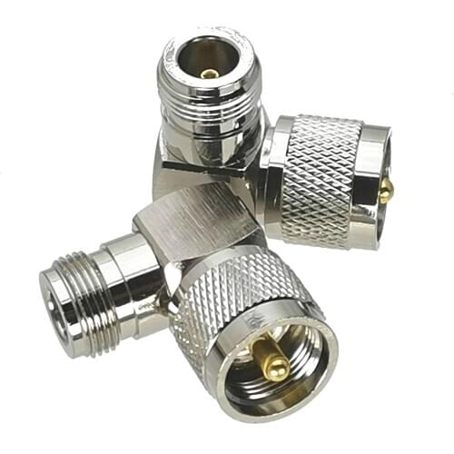 1pcs UHF PL259 PL-259 Male Plug to N Female Jack Right Angle RF Coaxial Adapter Connector