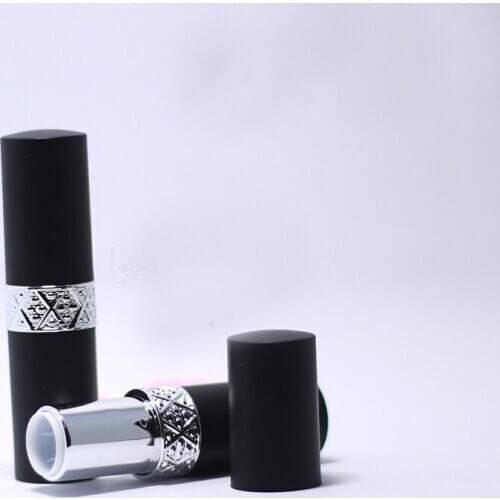 10/20/50pcs 12.1mm Round Black DIY Lisptick Tube Empty Makeup Lip Balm Container Refillable Package Free shipping Cosmetic Tool