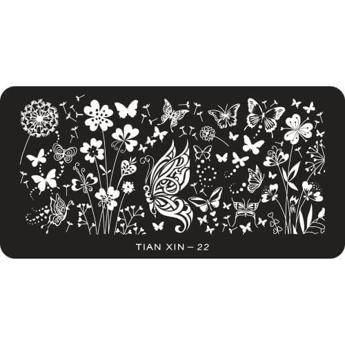 120*60MM 1PC Butterfly Nail Image Stamps Plate Stamping Manicure Nail Art Decor,TIANXIN01-024