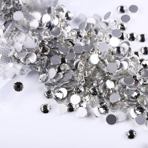 1440 pcs/Pack SS3-SS10 Crystal Nail Art Decorations Rhinestones For 3d Charm Glass Flatback Non Hotfix DIY Nails Decorations