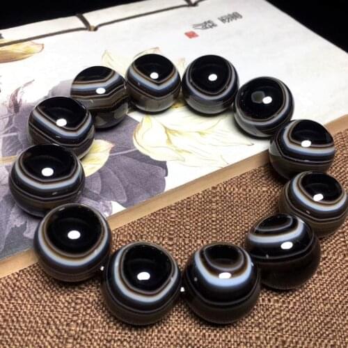 20mm Graceful with eye Dzi Bead Bangle nature vein Bead chalcedony bracelet amulet