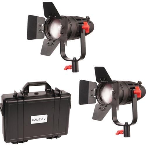 2 Pcs CAME-TV Boltzen 30w Fresnel Fanless Focusable Led Daylight led video light