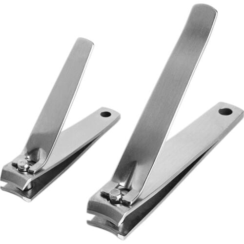 2pcs Nail Clippers Stainless Steel Nail Cutter Toenail Fingernail Manicure Professional Set Manicure Trimmer Toenail Clippers
