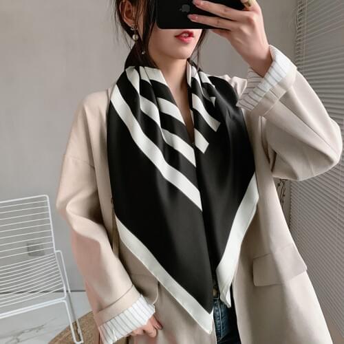 2021 new spring women scarf quality shawl silk fashion scarf headscarf beach sunscreen bag headscarf scarf 90cm*90cm