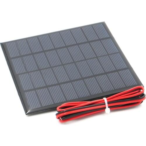 9 V 2 W extend wire Solar Panel Polycrystalline Silicon DIY Battery Charger Small Mini Solar Cell cable toy 9V Volt Watt 2W