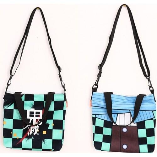 Anime Demon Slayer Kimetsu No Yaiba Cosplay Unisex Cartoon Crossbody Messenger Student School Shoulder Bag Fashion Travel Gifts